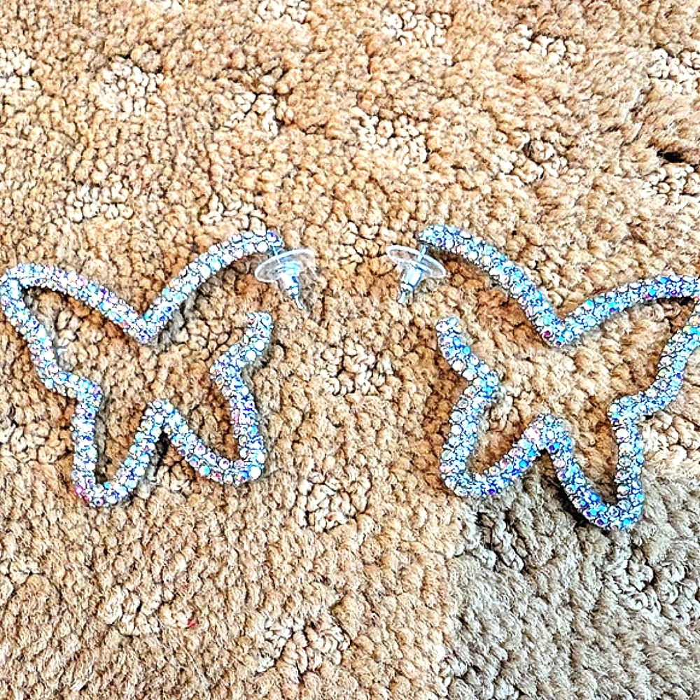 Sparkling Butterfly Earrings